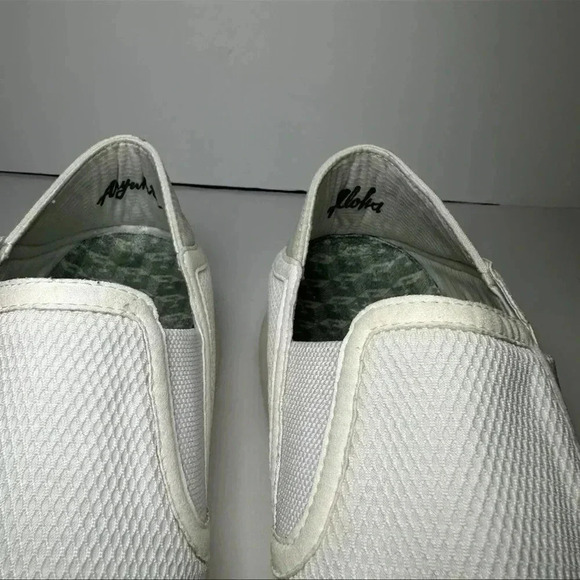 NWT OLUKAI SIZE 10 white skip ons Olukai Womens White Ki'ihele Slip On - Picture 9 of 14